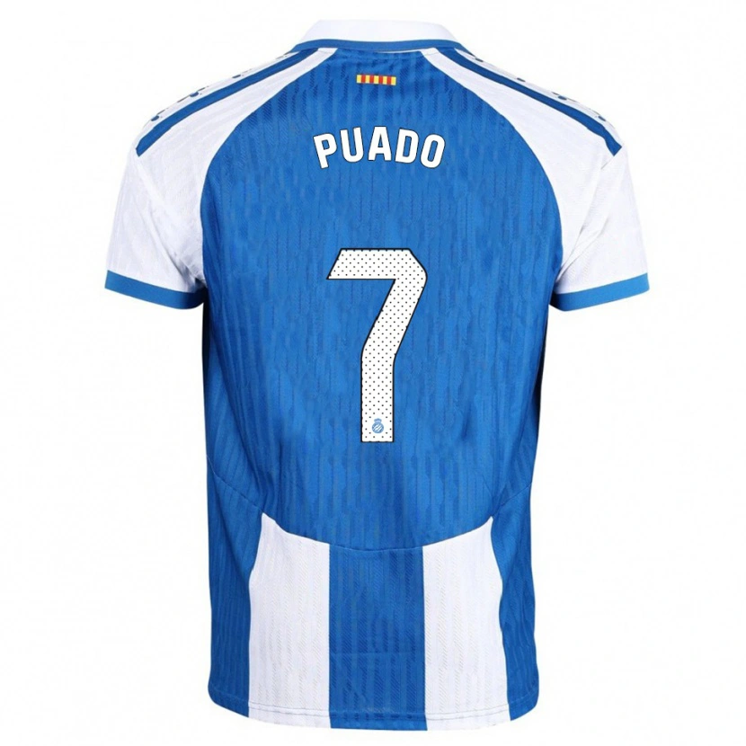 Danxen Pánské Javi Puado #7 Modrá Bílá Domů Hráčské Dresy 2025/26 Dres