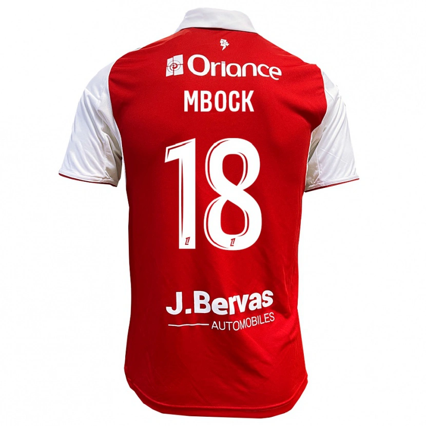 Danxen Pánské Hianga'a Mbock #18 Červená Bílá Domů Hráčské Dresy 2025/26 Dres
