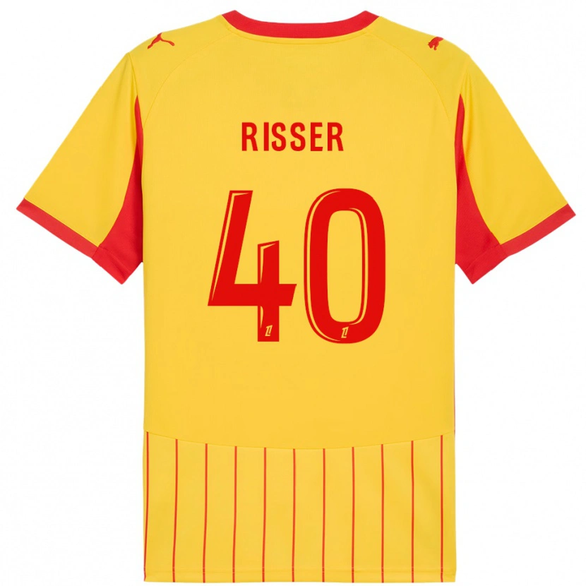 Danxen Pánské Robin Risser #40 Žlutá Červená Domů Hráčské Dresy 2025/26 Dres