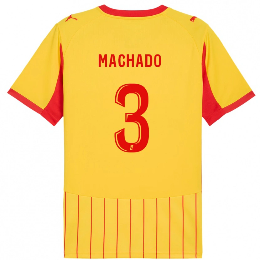 Danxen Pánské Deiver Machado #3 Žlutá Červená Domů Hráčské Dresy 2025/26 Dres