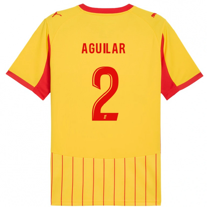 Danxen Pánské Ruben Aguilar #2 Žlutá Červená Domů Hráčské Dresy 2025/26 Dres