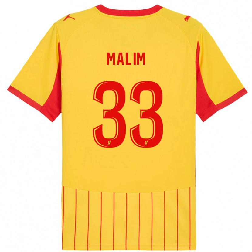 Danxen Pánské Yasmina Malim #33 Žlutá Červená Domů Hráčské Dresy 2025/26 Dres
