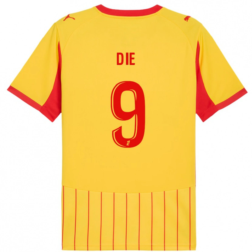 Danxen Pánské Samuel Dié #9 Žlutá Červená Domů Hráčské Dresy 2025/26 Dres