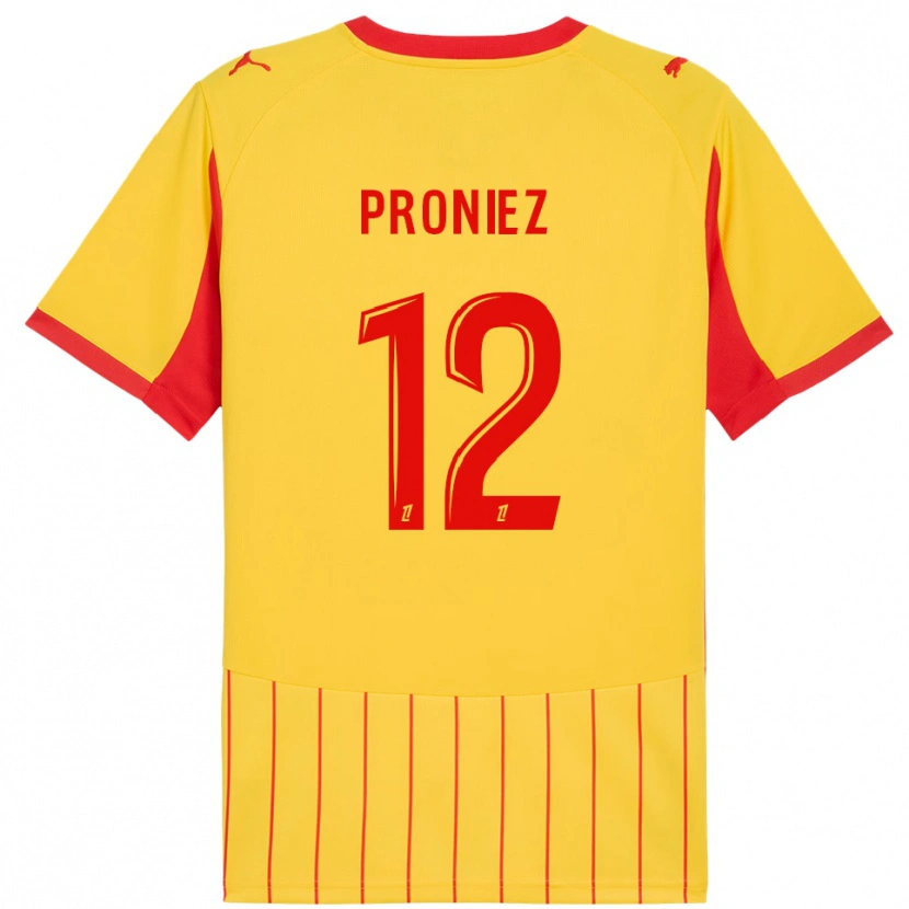 Danxen Pánské Fany Proniez #12 Žlutá Červená Domů Hráčské Dresy 2025/26 Dres