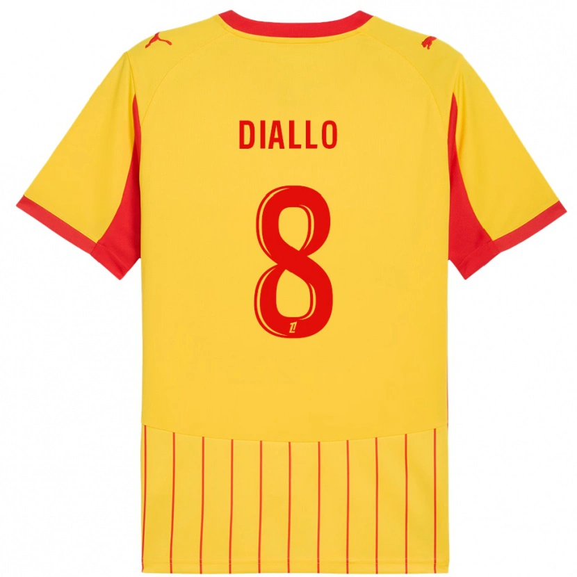 Danxen Pánské Alpha Diallo #8 Žlutá Červená Domů Hráčské Dresy 2025/26 Dres