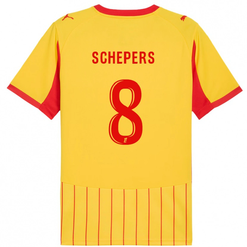 Danxen Pánské Marie Schepers #8 Žlutá Červená Domů Hráčské Dresy 2025/26 Dres