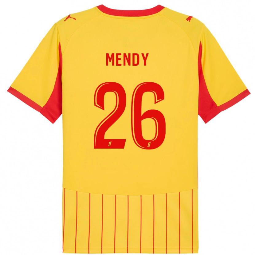 Danxen Pánské Nampalys Mendy #26 Žlutá Červená Domů Hráčské Dresy 2025/26 Dres