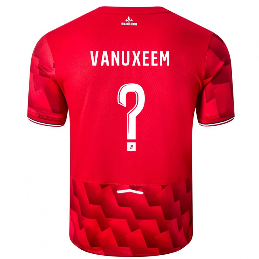 Danxen Pánské Joséphine Vanuxeem #0 Červená Bílá Domů Hráčské Dresy 2025/26 Dres