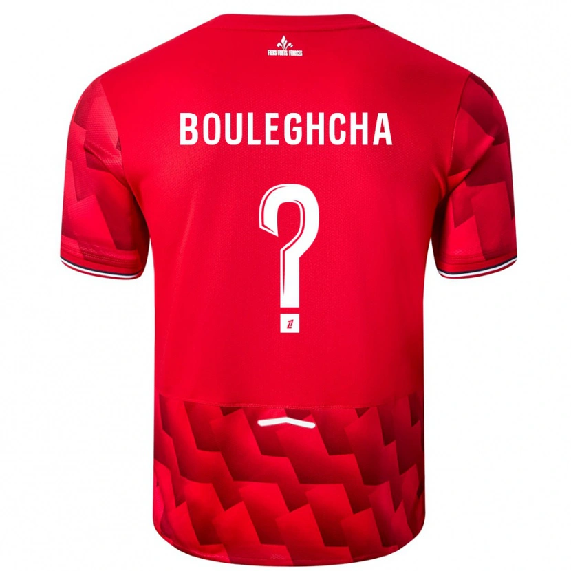 Danxen Pánské Ismail Bouleghcha #0 Červená Bílá Domů Hráčské Dresy 2025/26 Dres