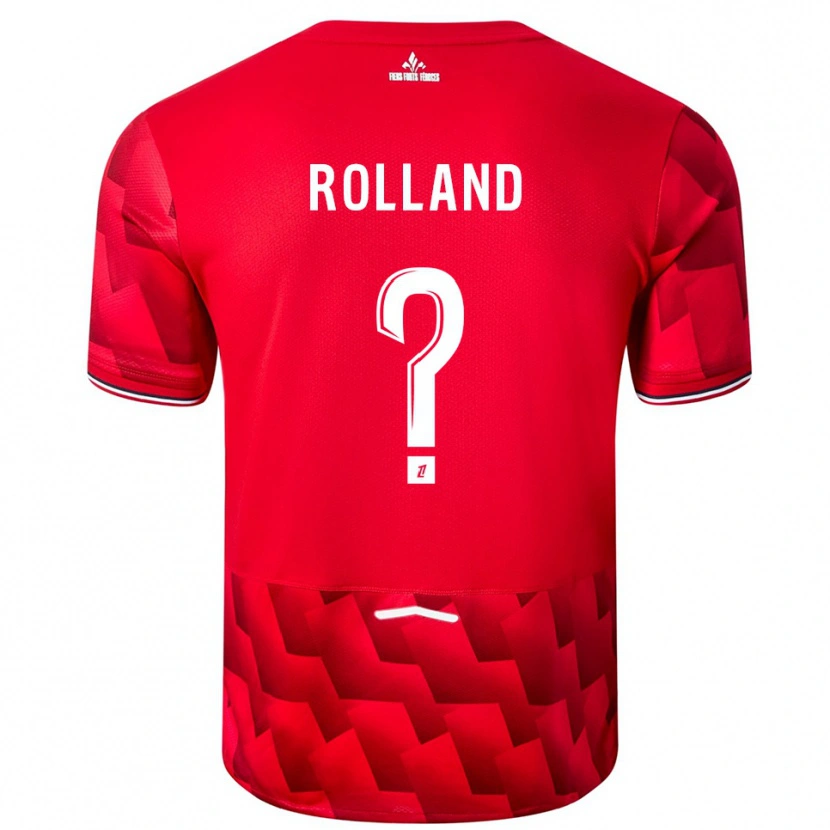 Danxen Pánské Baptiste Rolland #0 Červená Bílá Domů Hráčské Dresy 2025/26 Dres