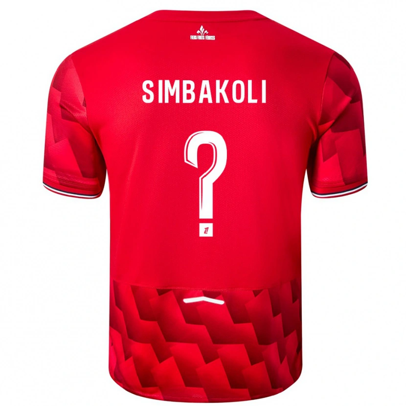 Danxen Pánské Mamadou Simbakoli #0 Červená Bílá Domů Hráčské Dresy 2025/26 Dres