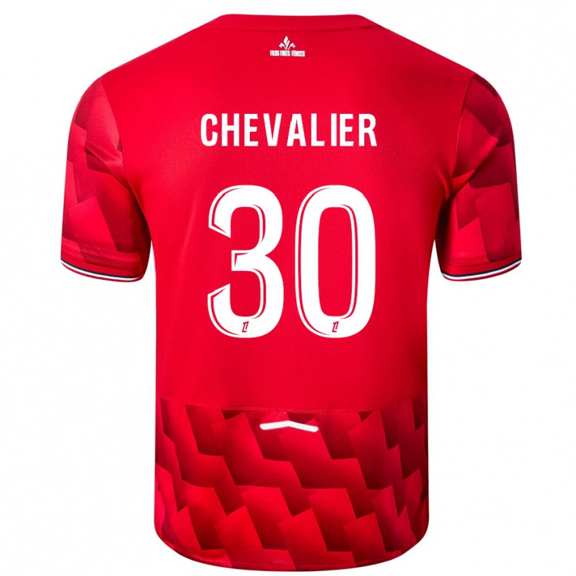 Danxen Pánské Lucas Chevalier #30 Červená Bílá Domů Hráčské Dresy 2025/26 Dres