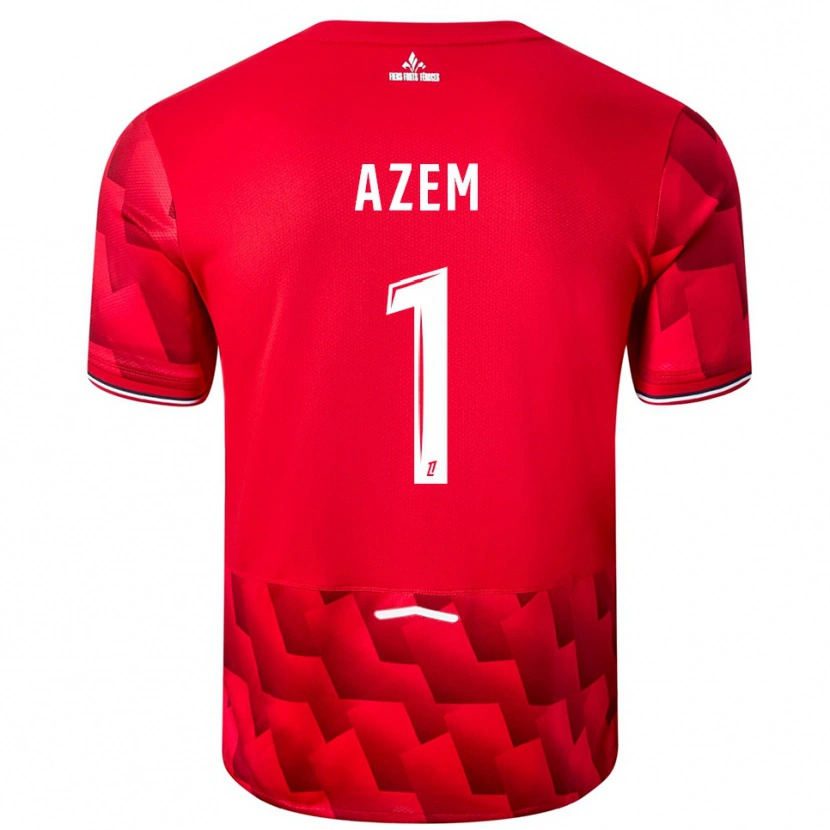 Danxen Pánské Floriane Azem #1 Červená Bílá Domů Hráčské Dresy 2025/26 Dres