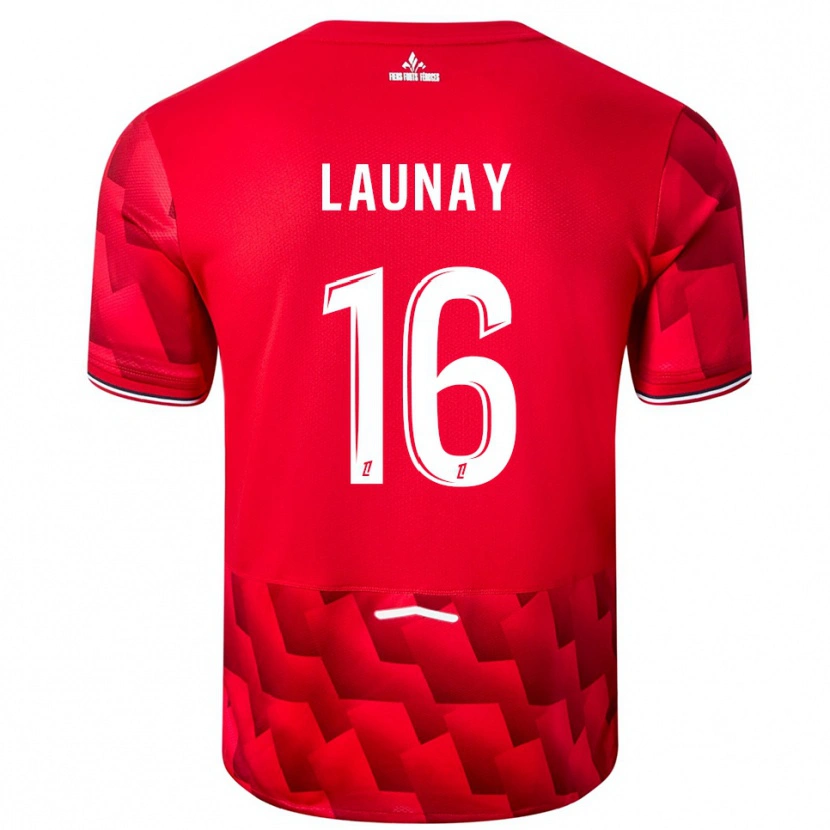 Danxen Pánské Elisa Launay #16 Červená Bílá Domů Hráčské Dresy 2025/26 Dres