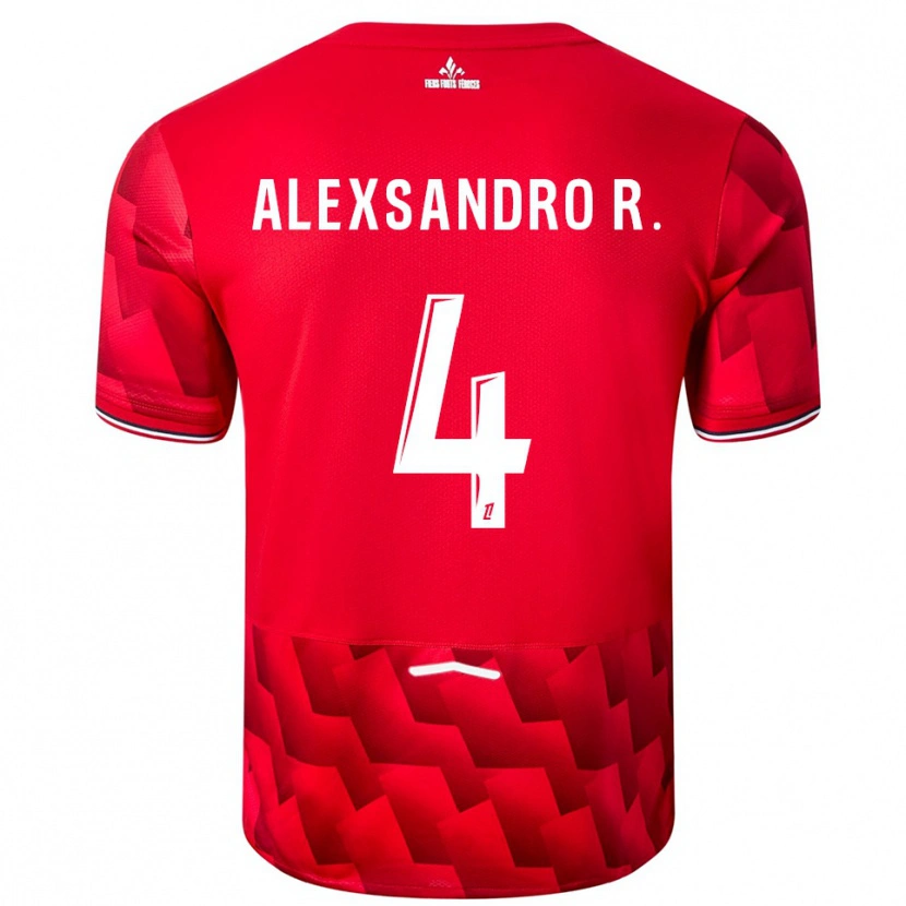 Danxen Pánské Alexsandro #4 Červená Bílá Domů Hráčské Dresy 2025/26 Dres