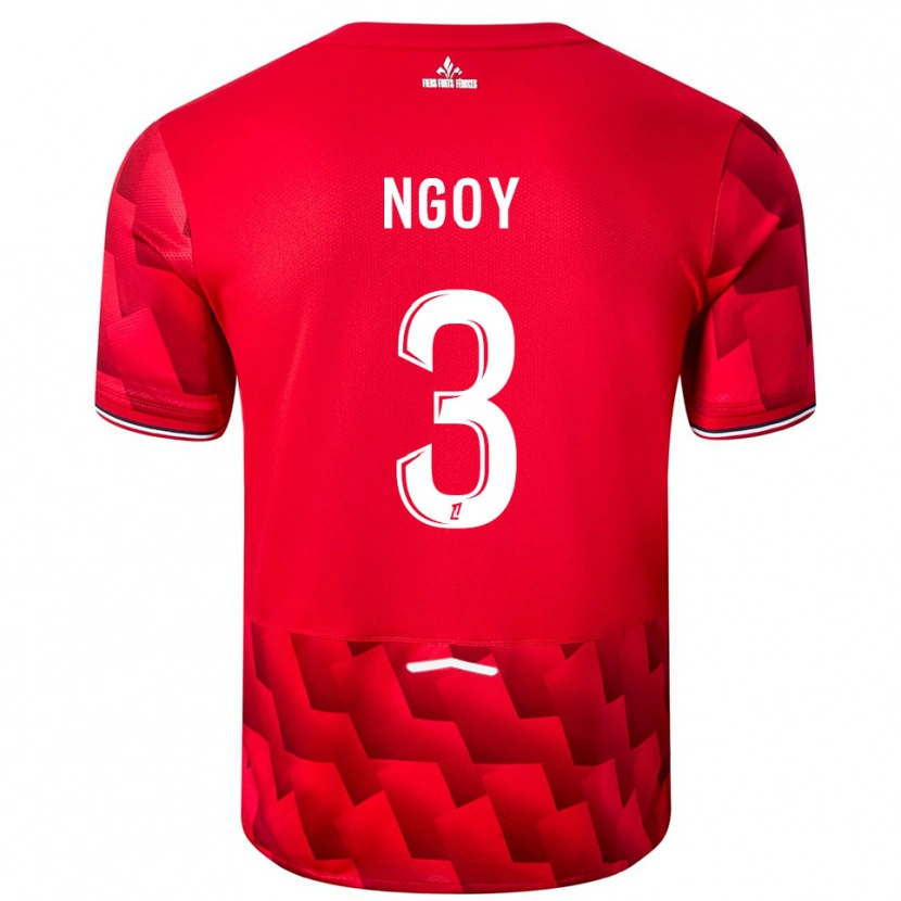 Danxen Pánské Nathan Ngoy #3 Červená Bílá Domů Hráčské Dresy 2025/26 Dres