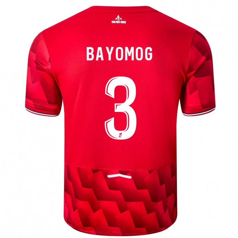 Danxen Pánské Hugo Bayomog #3 Červená Bílá Domů Hráčské Dresy 2025/26 Dres