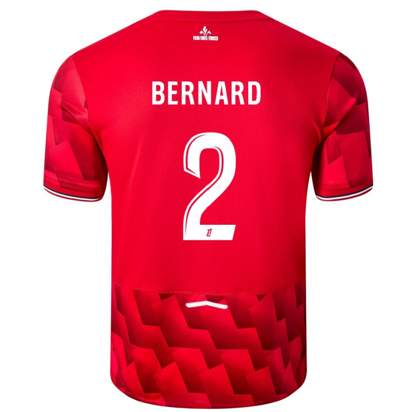 Danxen Pánské Loïk Bernard #2 Červená Bílá Domů Hráčské Dresy 2025/26 Dres
