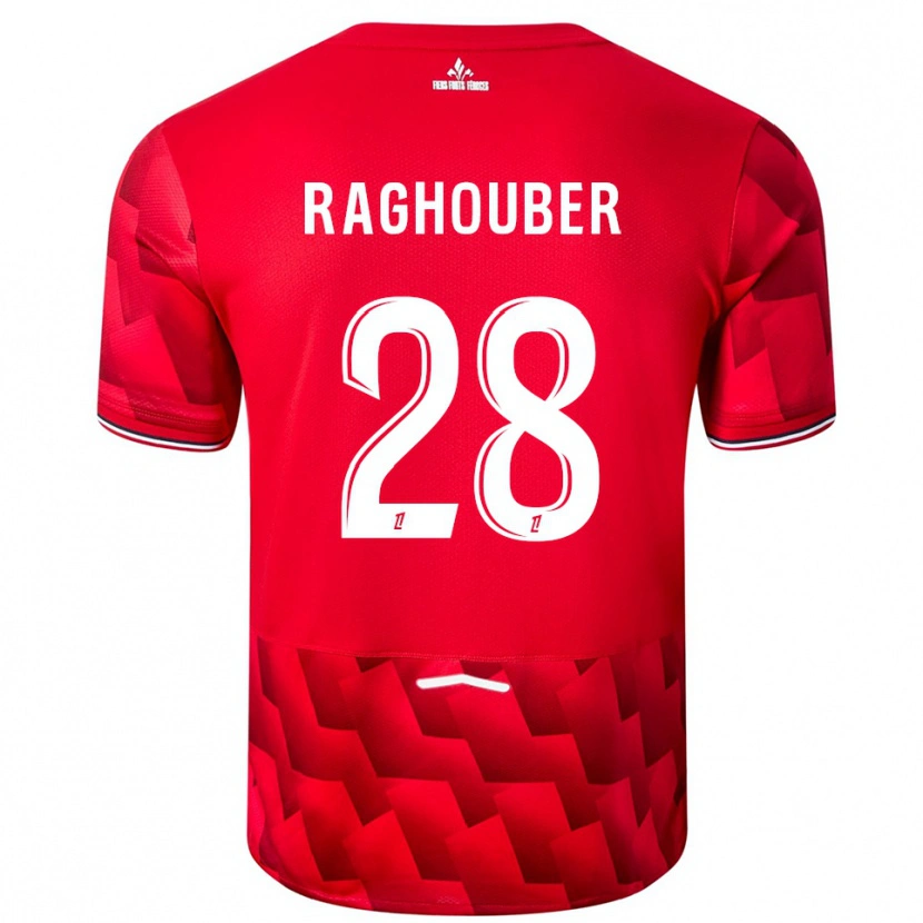 Danxen Pánské Ugo Raghouber #28 Červená Bílá Domů Hráčské Dresy 2025/26 Dres