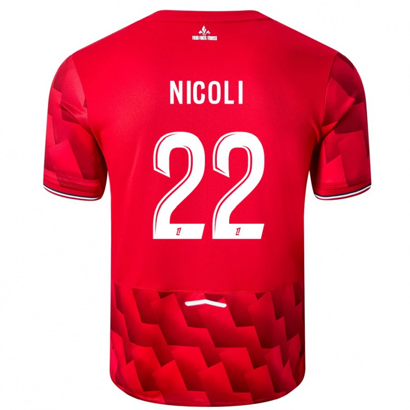 Danxen Pánské Morgane Nicoli #22 Červená Bílá Domů Hráčské Dresy 2025/26 Dres