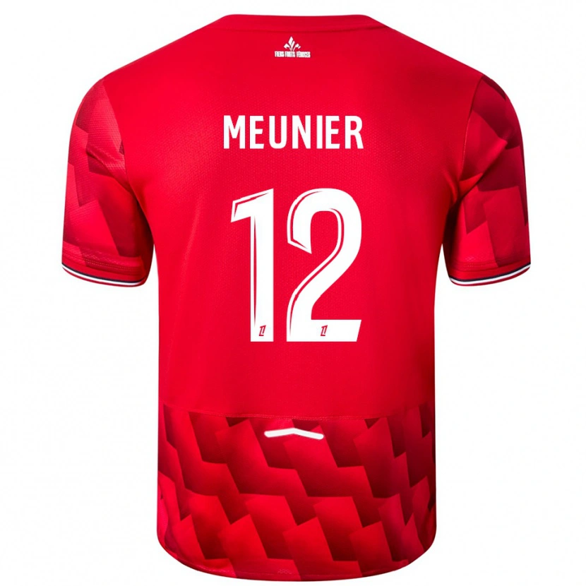 Danxen Pánské Thomas Meunier #12 Červená Bílá Domů Hráčské Dresy 2025/26 Dres