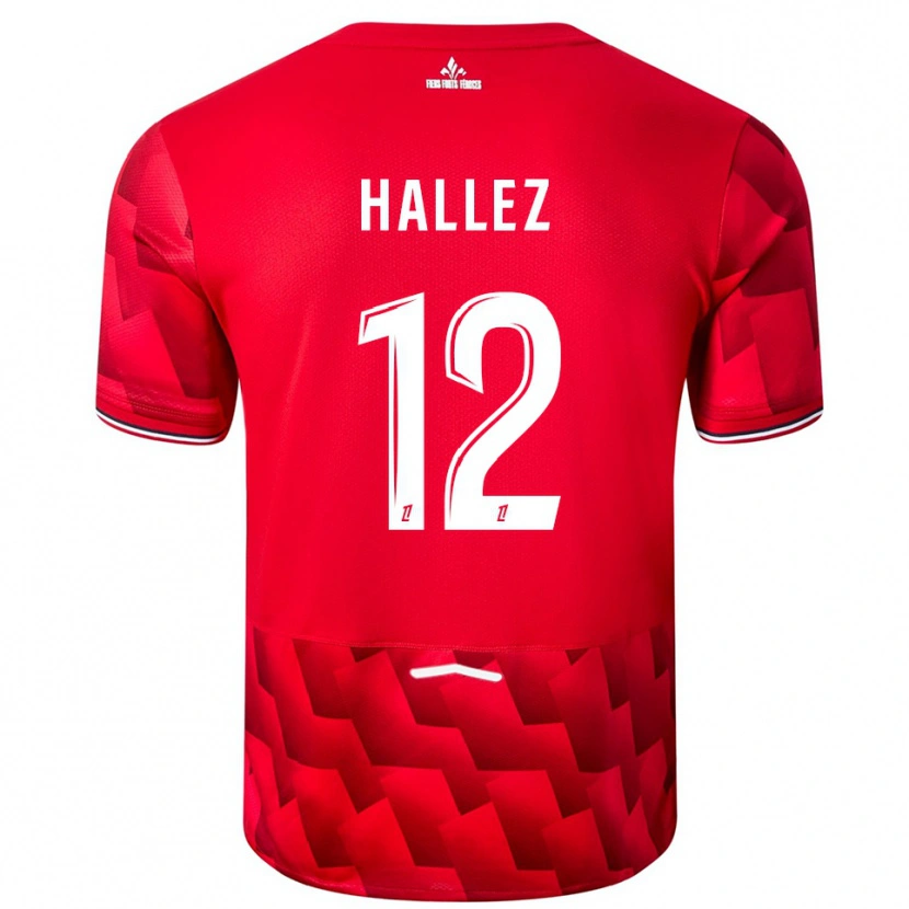 Danxen Pánské Alexis Hallez #12 Červená Bílá Domů Hráčské Dresy 2025/26 Dres
