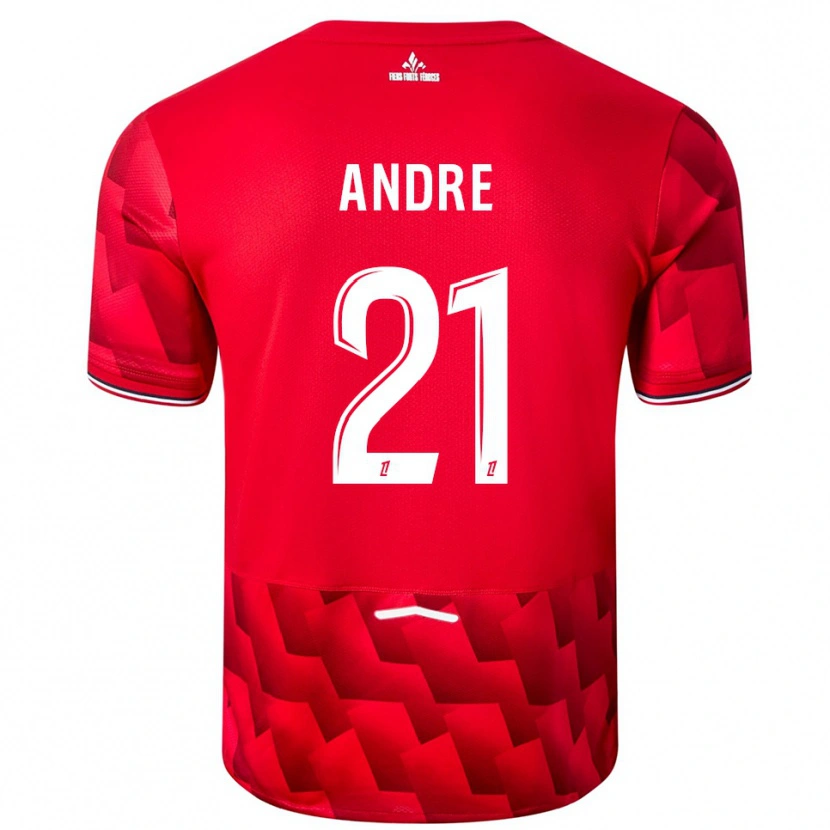 Danxen Pánské Benjamin André #21 Červená Bílá Domů Hráčské Dresy 2025/26 Dres