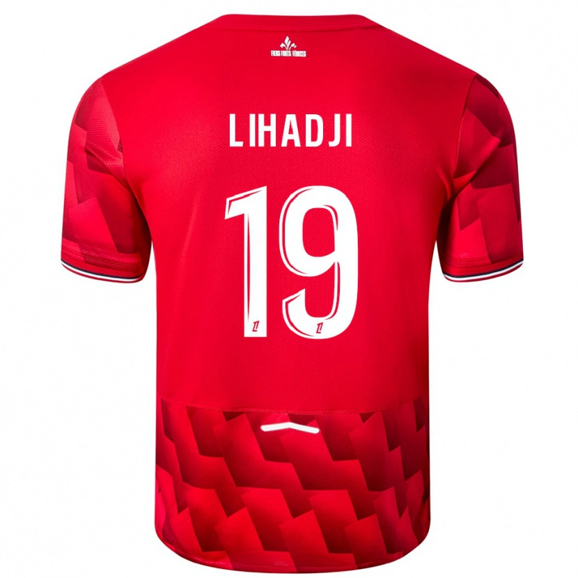 Danxen Pánské Isaac Lihadji #19 Červená Bílá Domů Hráčské Dresy 2025/26 Dres