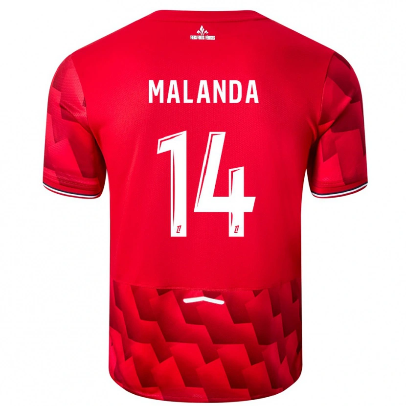 Danxen Pánské Jephthe Malanda #14 Červená Bílá Domů Hráčské Dresy 2025/26 Dres