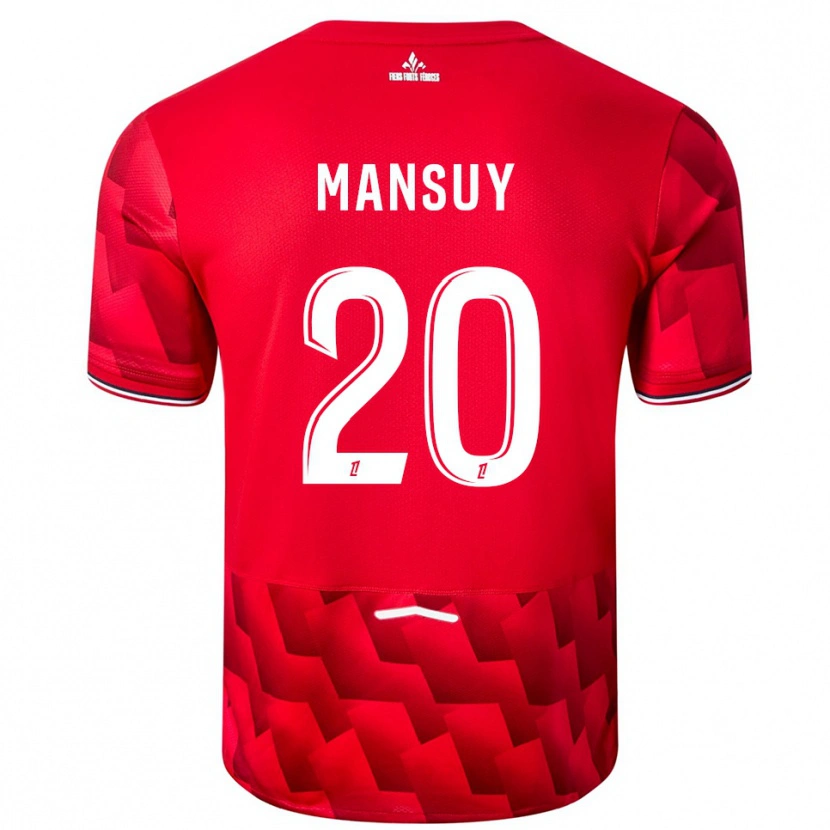 Danxen Pánské Heloise Mansuy #20 Červená Bílá Domů Hráčské Dresy 2025/26 Dres