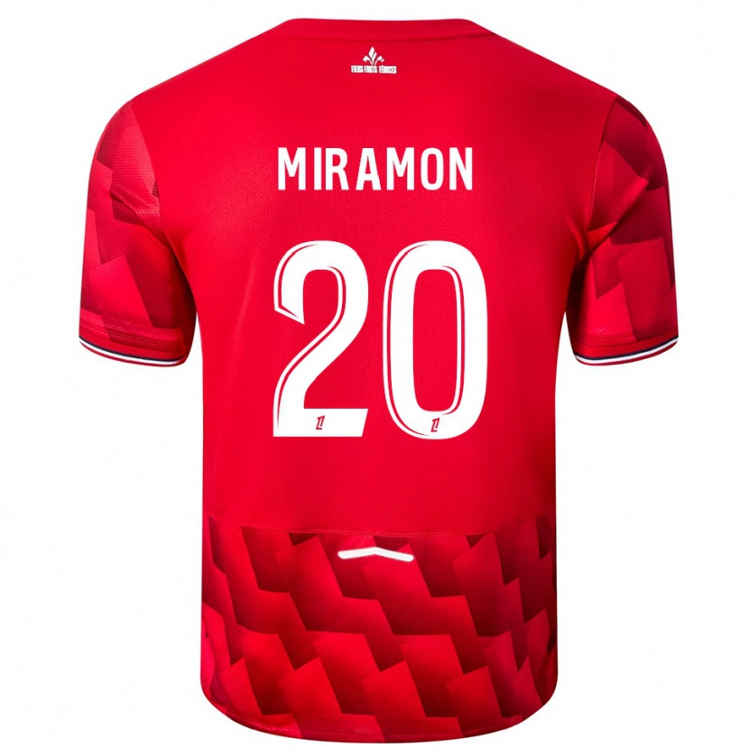 Danxen Pánské Ignacio Miramón #20 Červená Bílá Domů Hráčské Dresy 2025/26 Dres