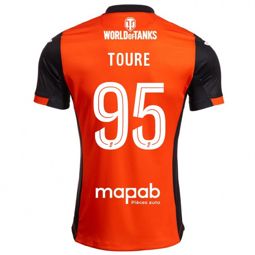 Danxen Pánské Isaak Touré #95 Černá Oranžová Domů Hráčské Dresy 2025/26 Dres