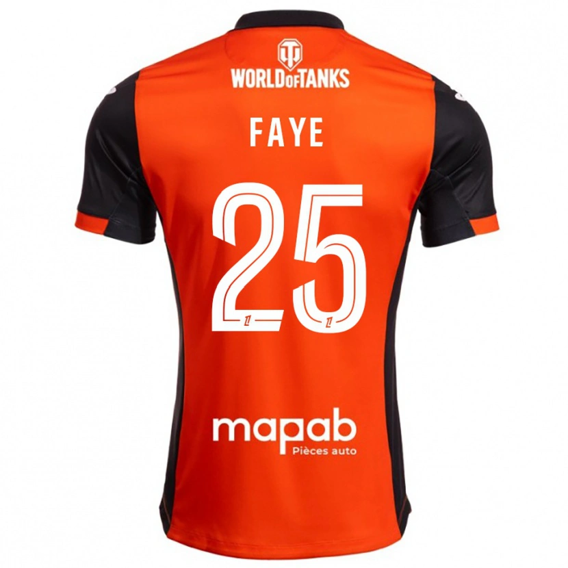 Danxen Pánské Abdoulaye Faye #25 Černá Oranžová Domů Hráčské Dresy 2025/26 Dres