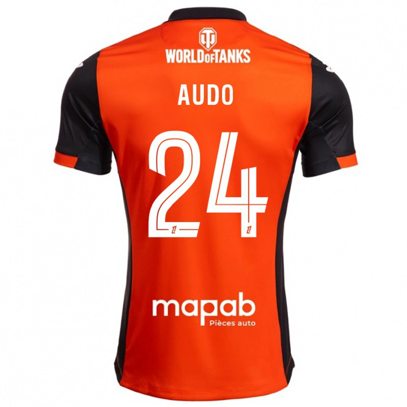 Danxen Pánské Noémie Audo #24 Černá Oranžová Domů Hráčské Dresy 2025/26 Dres