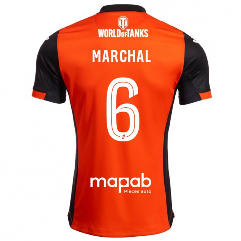 Danxen Pánské Noam Marchal #6 Černá Oranžová Domů Hráčské Dresy 2025/26 Dres