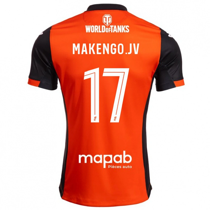 Danxen Pánské Jean-Victor Makengo #17 Černá Oranžová Domů Hráčské Dresy 2025/26 Dres