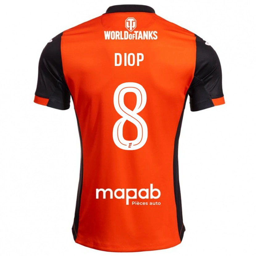 Danxen Pánské Samba Diop #8 Černá Oranžová Domů Hráčské Dresy 2025/26 Dres