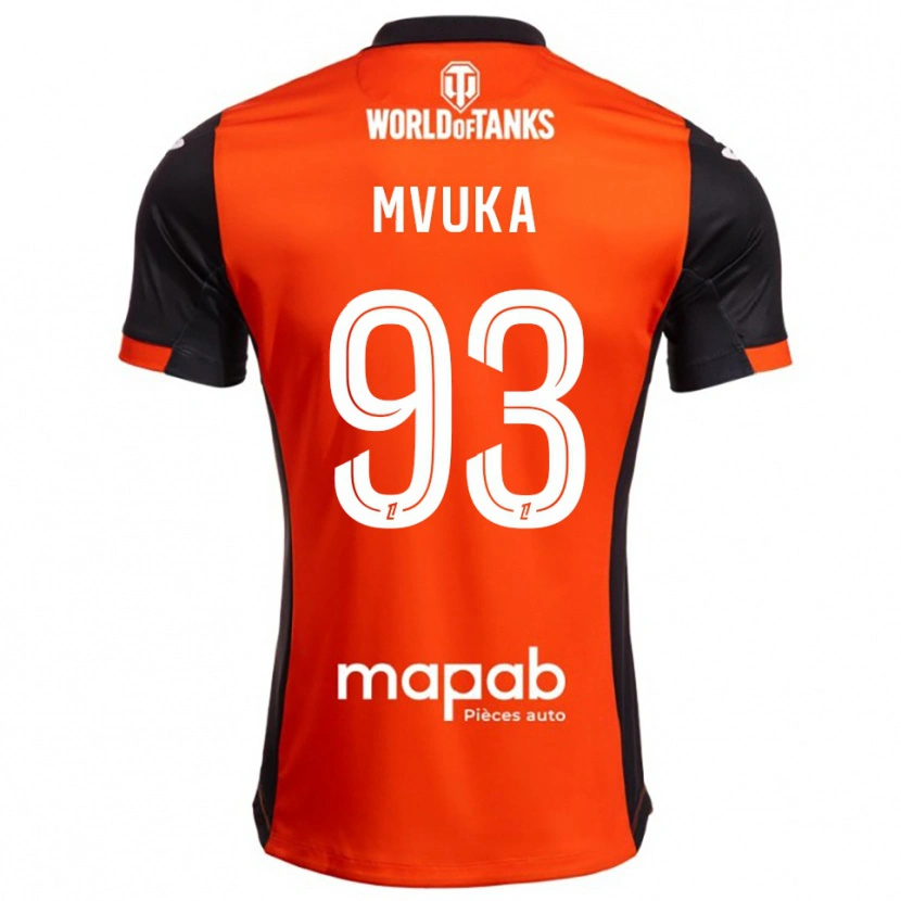 Danxen Pánské Joel Mvuka #93 Černá Oranžová Domů Hráčské Dresy 2025/26 Dres