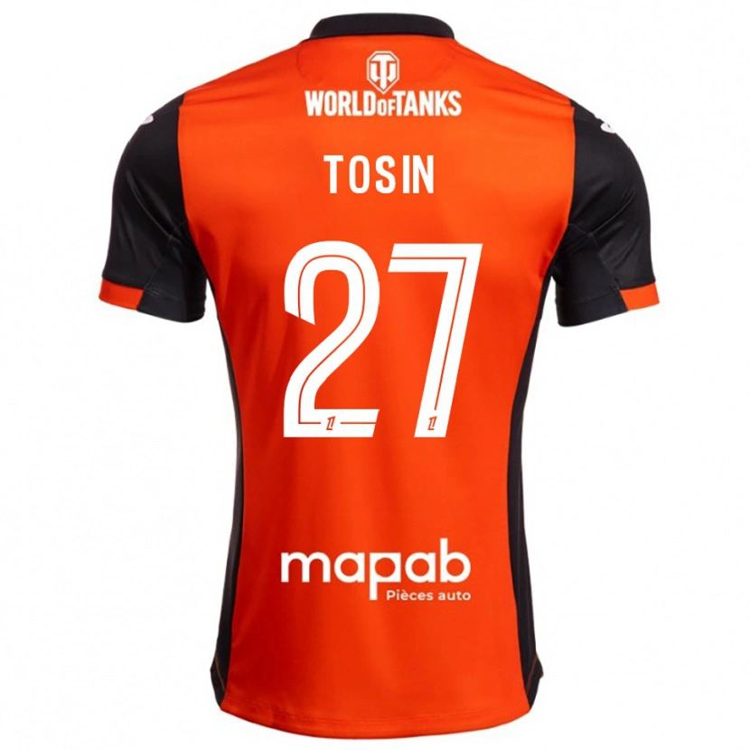 Danxen Pánské Aiyegun Tosin #27 Černá Oranžová Domů Hráčské Dresy 2025/26 Dres