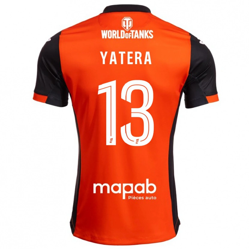 Danxen Pánské Demba Yatera #13 Černá Oranžová Domů Hráčské Dresy 2025/26 Dres