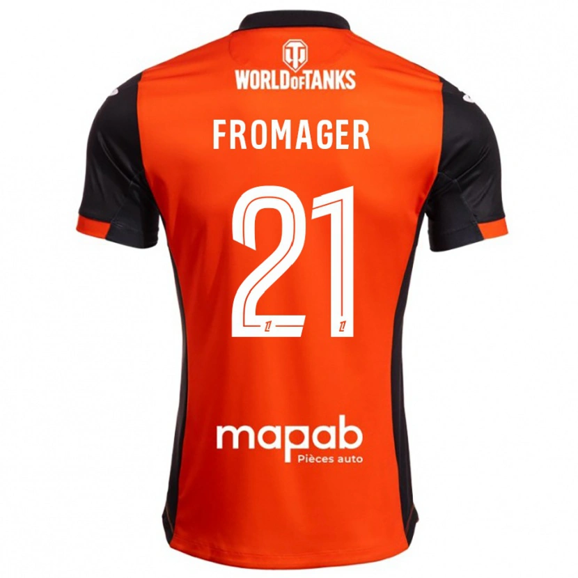 Danxen Pánské Côme Fromager #21 Černá Oranžová Domů Hráčské Dresy 2025/26 Dres