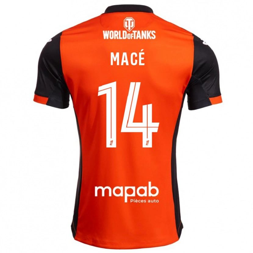 Danxen Pánské Marine Macé #14 Černá Oranžová Domů Hráčské Dresy 2025/26 Dres