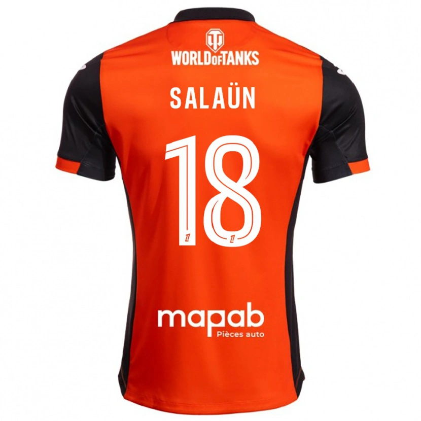 Danxen Pánské Elody Salaün #18 Černá Oranžová Domů Hráčské Dresy 2025/26 Dres