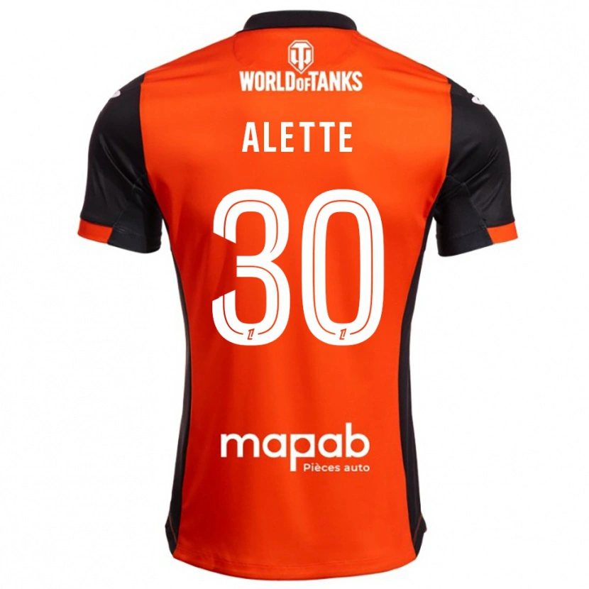 Danxen Pánské Gaël Alette #30 Černá Oranžová Domů Hráčské Dresy 2025/26 Dres