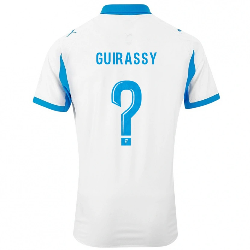 Danxen Pánské Moctar Guirassy #0 Bílá Nebesky Modrá Domů Hráčské Dresy 2025/26 Dres