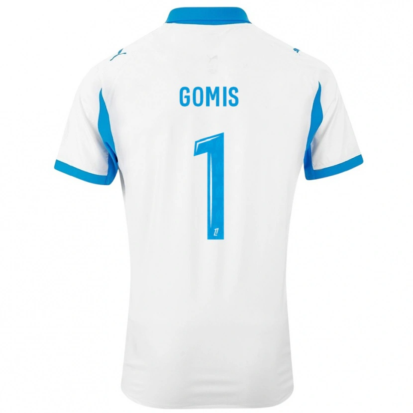 Danxen Pánské Ibrahim Gomis #1 Bílá Nebesky Modrá Domů Hráčské Dresy 2025/26 Dres