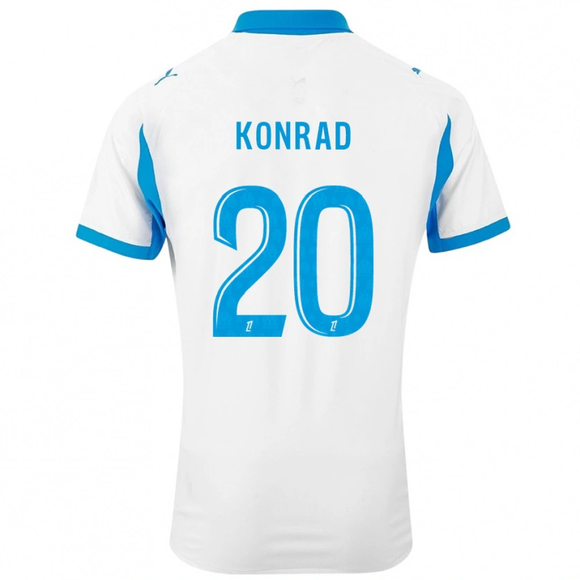 Danxen Pánské Konrad De La Fuente #20 Bílá Nebesky Modrá Domů Hráčské Dresy 2025/26 Dres