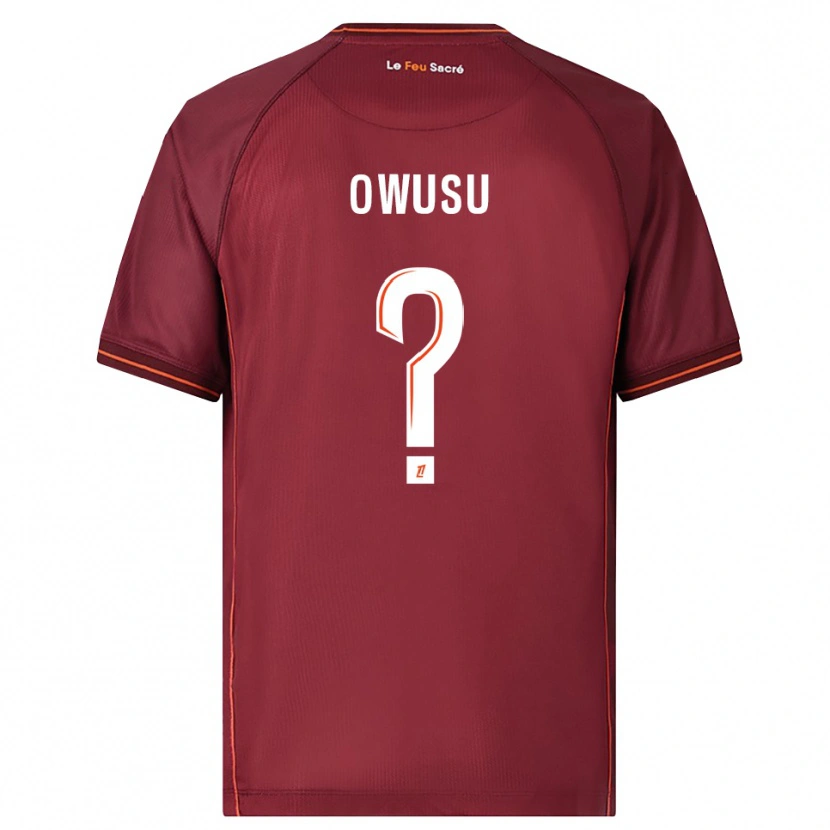 Danxen Pánské Ryan Owusu #0 Burgundská Bílá Domů Hráčské Dresy 2025/26 Dres