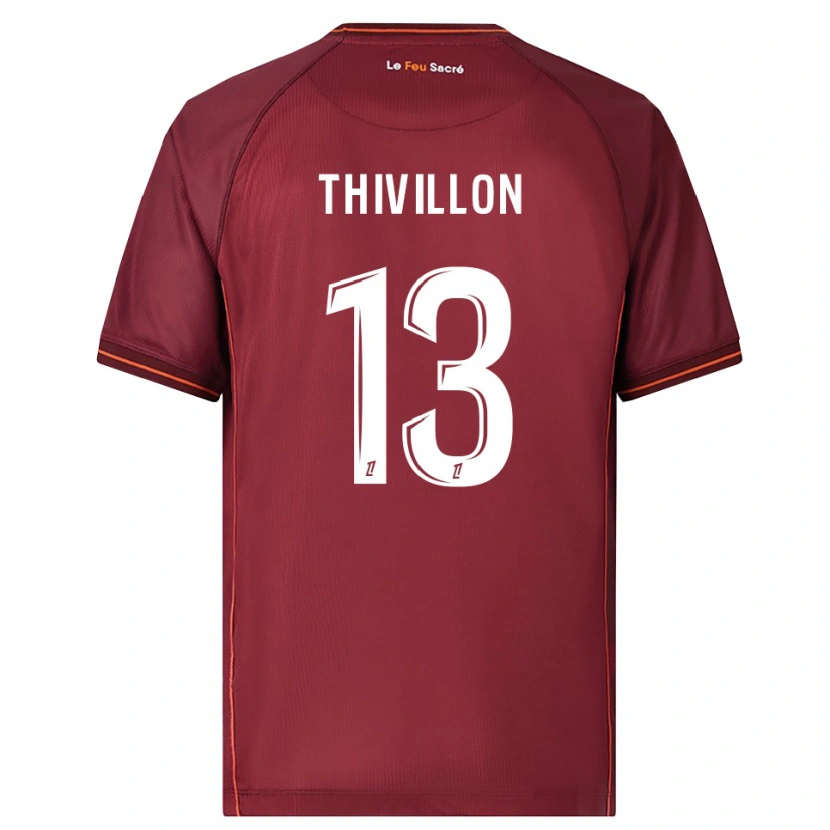 Danxen Pánské Lina Thivillon #13 Burgundská Bílá Domů Hráčské Dresy 2025/26 Dres