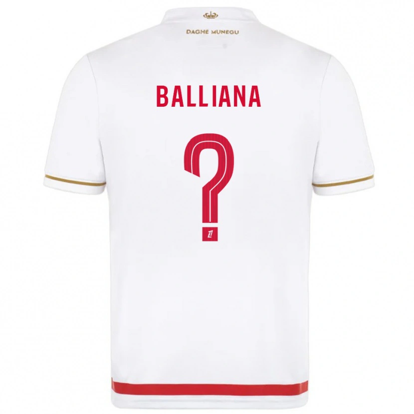 Danxen Pánské David Balliana #0 Červená Bílá Domů Hráčské Dresy 2025/26 Dres